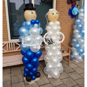 Ballonpilaar Bruid & Bruidegom